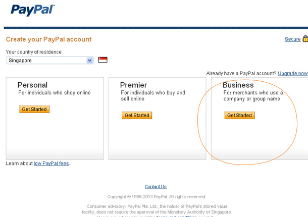 PayPal Account Setup